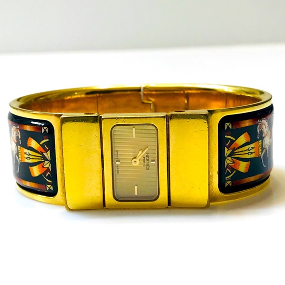 SOLD - HERMÈS Loquet Enamel Watch
